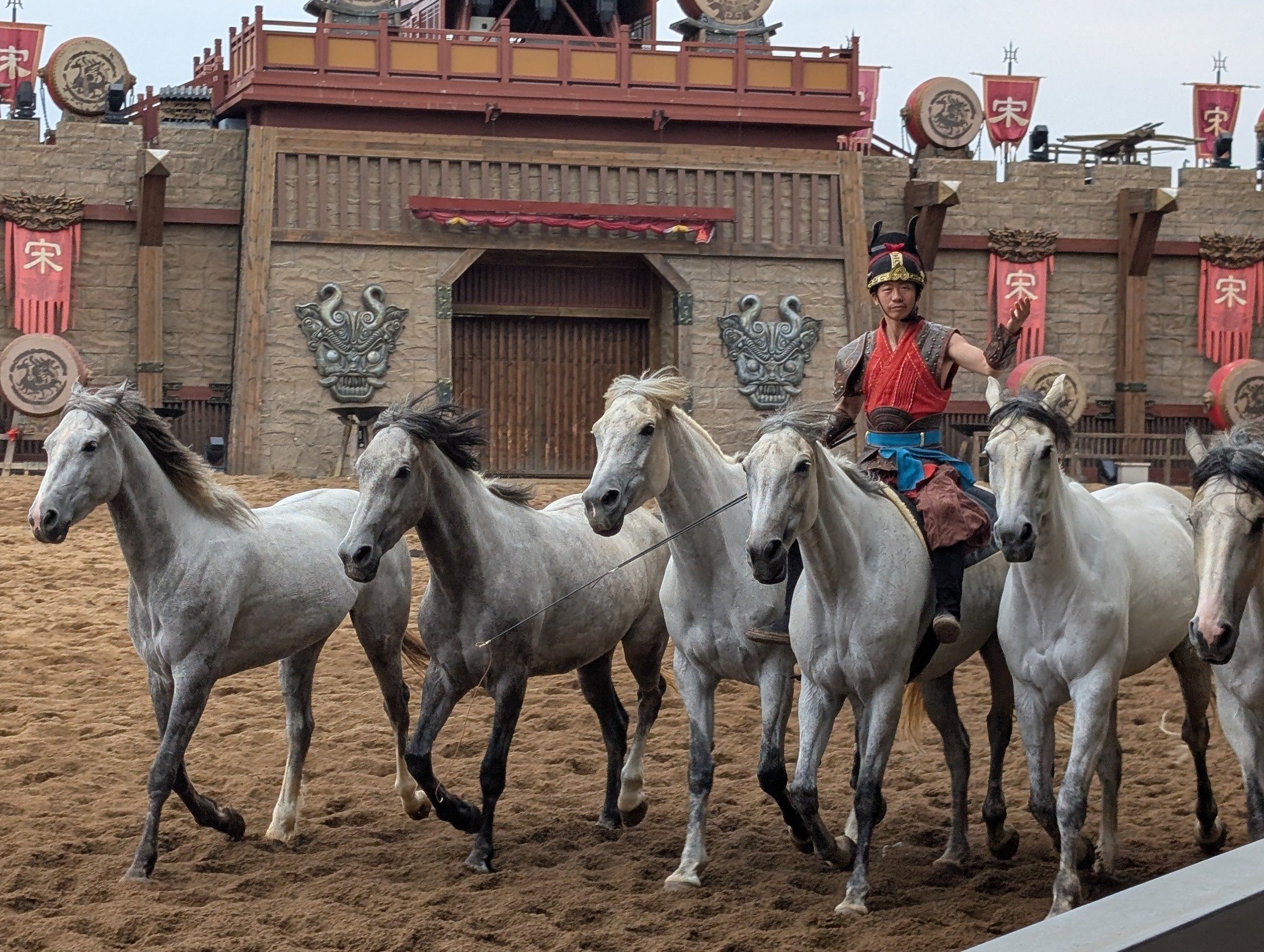 Equestrian performance at Kaifeng Millennium City Park